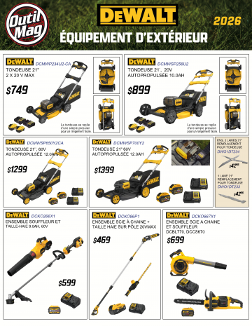 DeWALT<br>Équipements extérieurs 2026